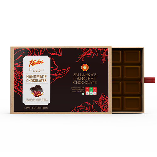 70% Dark Brandy flavored Chocolate with Cherries 750g